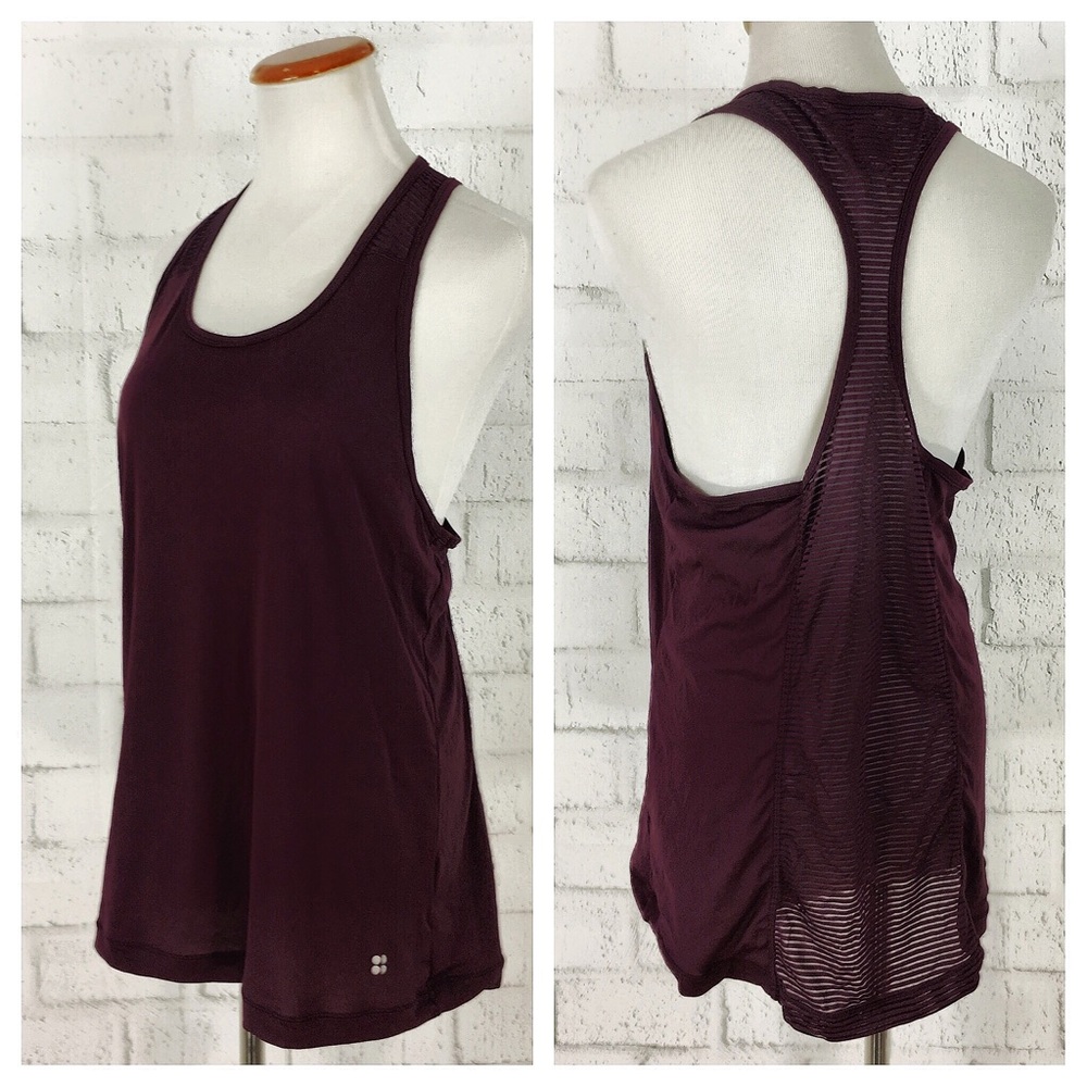 Sweaty Betty Purple Racerback Tank Top Relaxed Fit - Picture 3 of 6